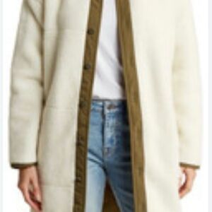 YEMBULK Women's Cream and Tan Coat